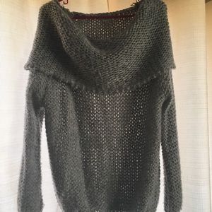 Grey cowl neck sweater